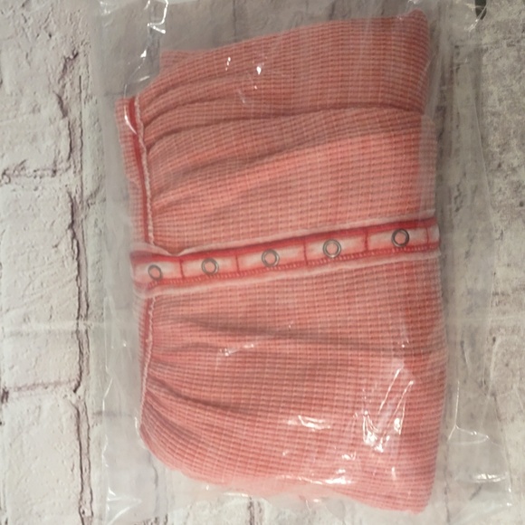 We The Free Kai Babydoll Red Henley Large Boho Waffle Tunic - Picture 10 of 13